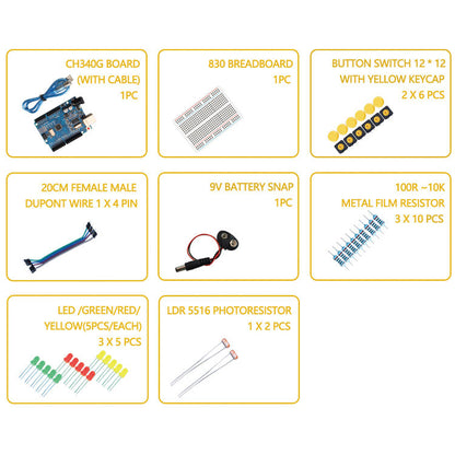 Tscinbuny ZYA0001 Starter Kit – DIY Automatic Water System Pump Kit with Electronic Modules for Arduino STEM Education & Maker Projects