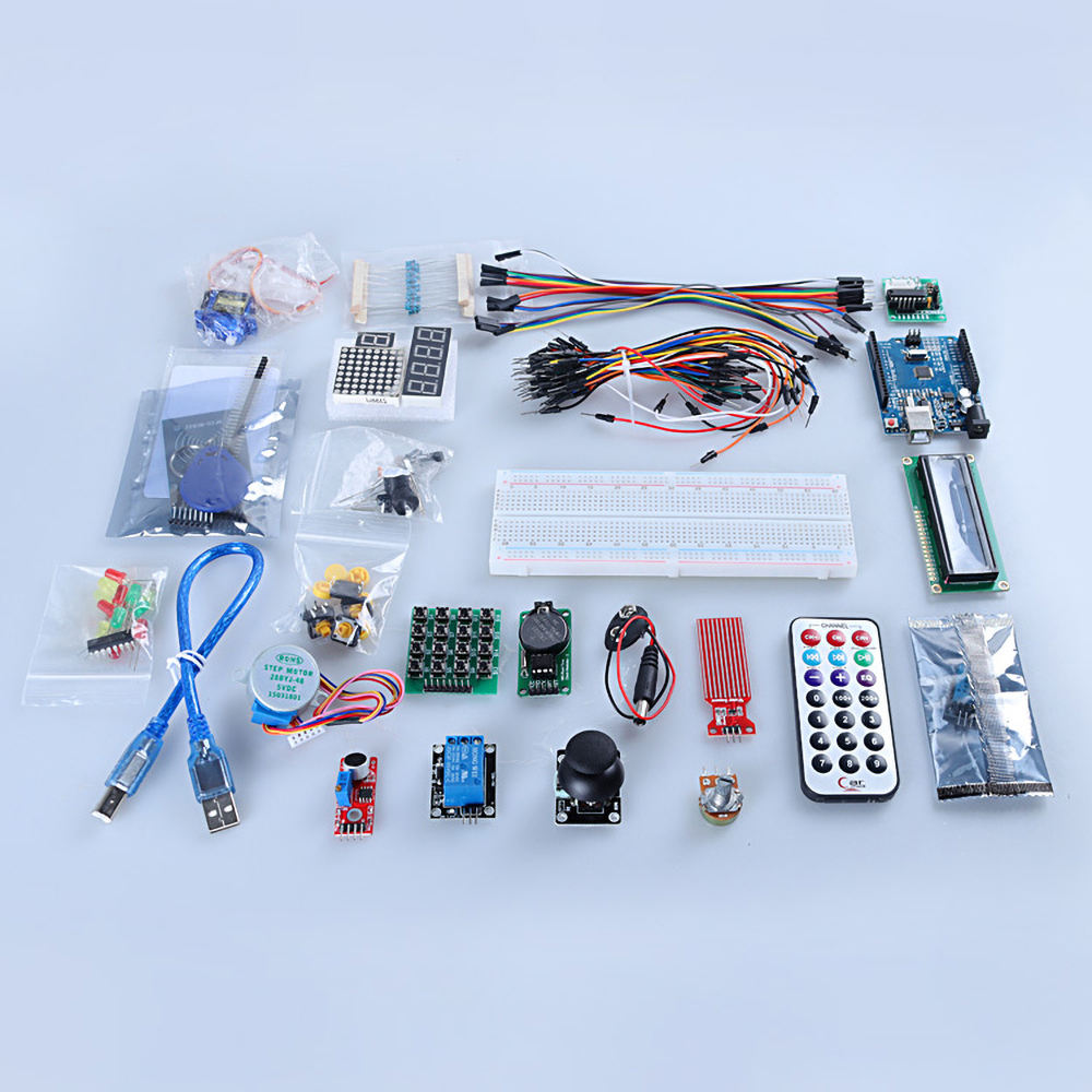 Tscinbuny ZYA0002 Starter Kit with 328 Open-Source Development Board – DIY Programmable Robot & Electronics Education Kit for STEM Projects