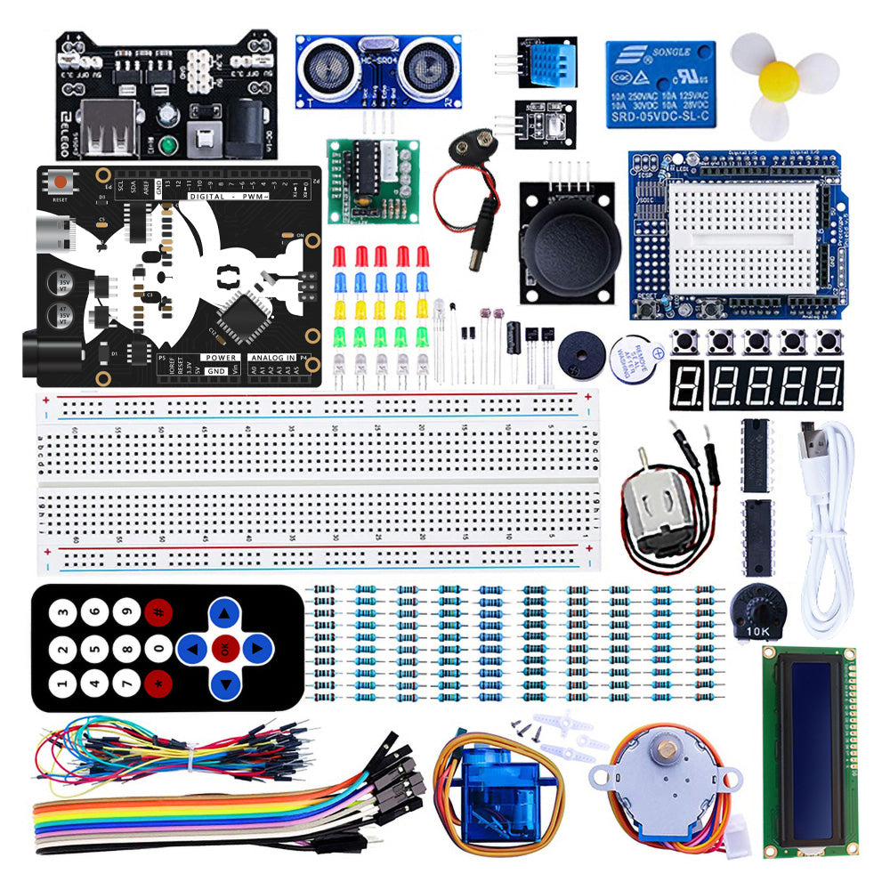 Tscinbuny ZYA0012 Starter Kit – Basic DIY Electronics Project Set with Sensors & Step-by-Step PDF Tutorial for Arduino Programming