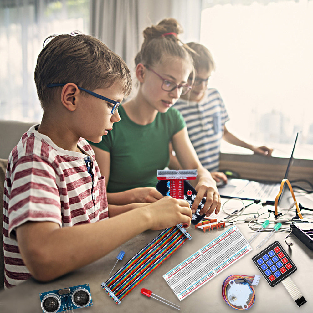 Tscinbuny ZYA0013 Starter Kit – 45-in-1 Sensor Educational Science Kit for STEAM & Arduino Electronics Learning