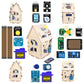 Tscinbuny ZYA0030 Starter Kit with IoT Smart Home Sensors – DIY Wooden House Open-Source C/C++ Educational Kit for Arduino STEM Learning