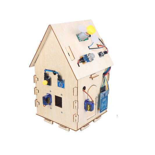 Tscinbuny ZYA0030 Starter Kit with IoT Smart Home Sensors – DIY Wooden House Open-Source C/C++ Educational Kit for Arduino STEM Learning