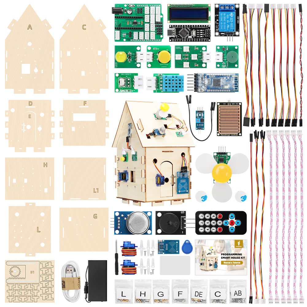 Tscinbuny ZYA0209 Starter Kit for Smart Home Projects – Professional STEM Educational DIY Programming Kit for Arduino Learning