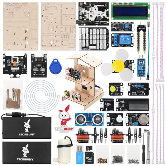 Tscinbuny ZYA0234 Starter Kit for Smart Home Projects – STEM Education Solution with Teaching Resources for Arduino DIY Robotics
