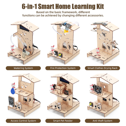 Tscinbuny ZYA0234 Starter Kit for Smart Home Projects – STEM Education Solution with Teaching Resources for Arduino DIY Robotics