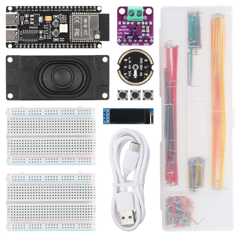 Tscinbuny ZYA0237 Starter Kit with ESP32-S3 Development Board – AI Intelligent Voice Chatbot Educational Kit for Programming & STEM Learning