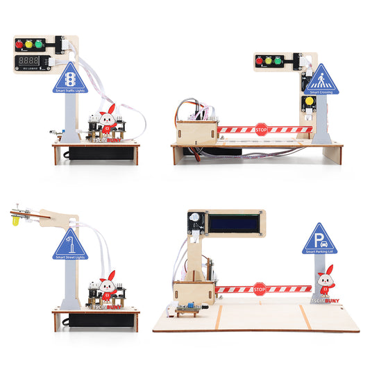 Tscinbuny ZYA0238 Starter Kit for Smart Transport & Smart Home – ESP32 STEM Educational Robotics Solution for Schools & Makers
