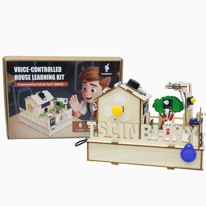 Tscinbuny ZYA0239 Starter Kit with Wooden IoT Voice Control Modules – DIY Smart STEM Educational Robotics Set for Arduino Learning