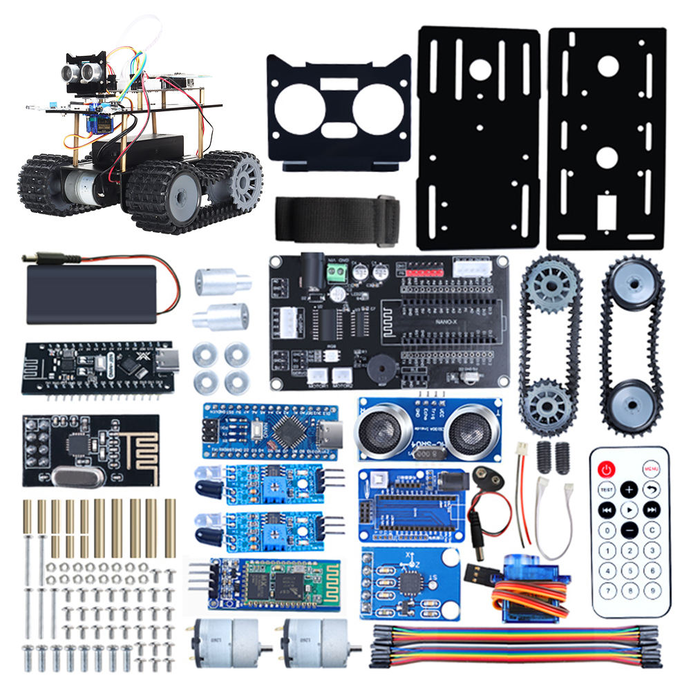 Tscinbuny ZYC0045 Smart Robot Car Kit with Wireless Gesture Control – 2025 DIY Programmable Robot Tank for Kids Education & Maker Projects