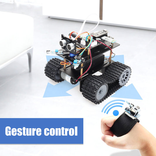 Tscinbuny ZYC0045 Smart Robot Car Kit with Wireless Gesture Control – 2025 DIY Programmable Robot Tank for Kids Education & Maker Projects