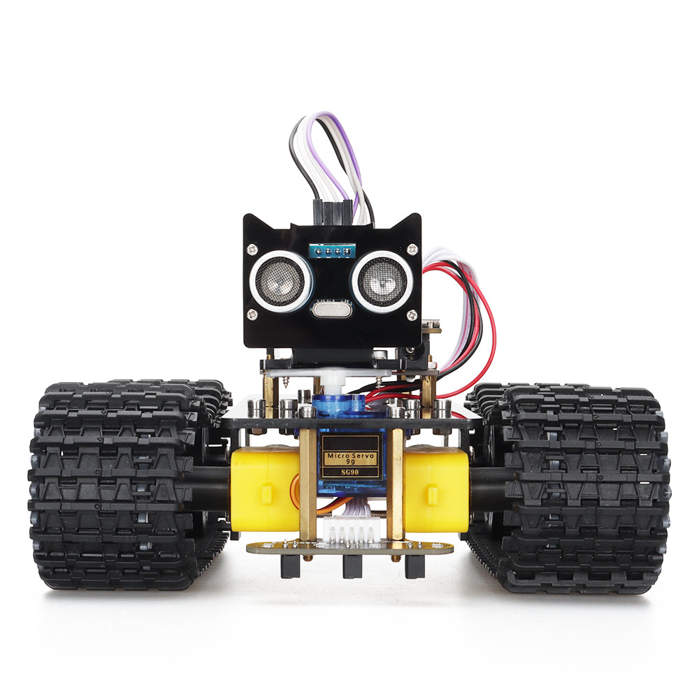 Tscinbuny ZYC0053 Smart Robot Car Kit with Crawler Tank Chassis – C++ Programmable 328 Microcontroller Robotics Starter Kit for Education Projects