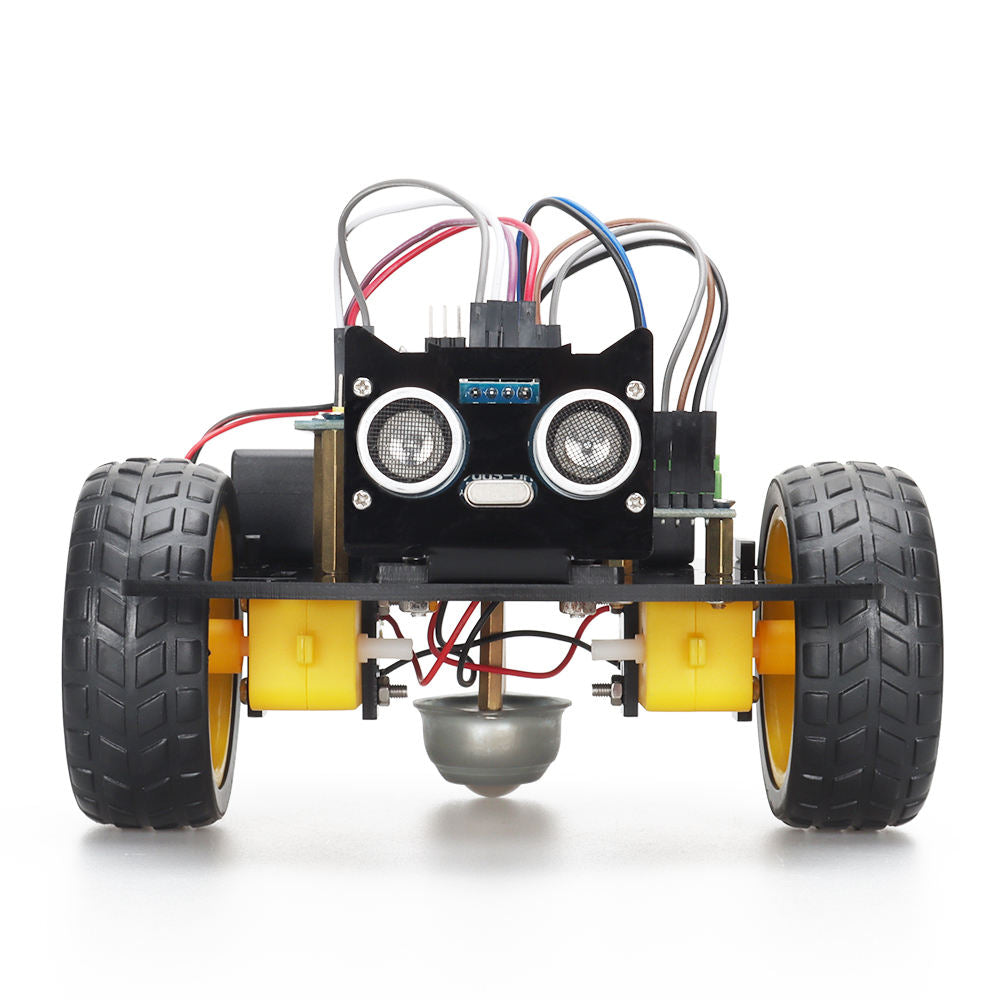 Tscinbuny ZYC0055 Smart Robot Car Kit with 2WD Ultrasonic Obstacle Avoidance – Factory Open-Source Programmable Starter Kit for Arduino Learning
