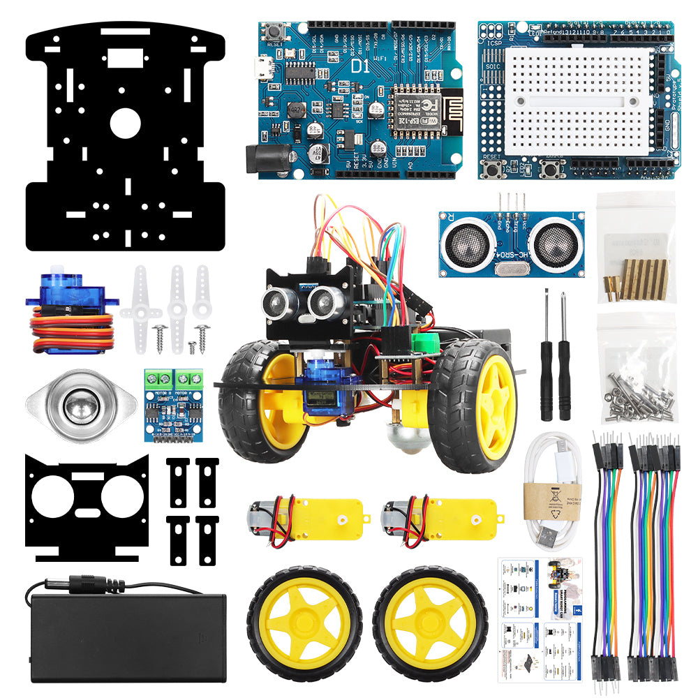 Tscinbuny ZYC0057 Smart Robot Car Kit with 2WD Development Platform – Programmable Educational Robotics Kit for Arduino & Maker Projects