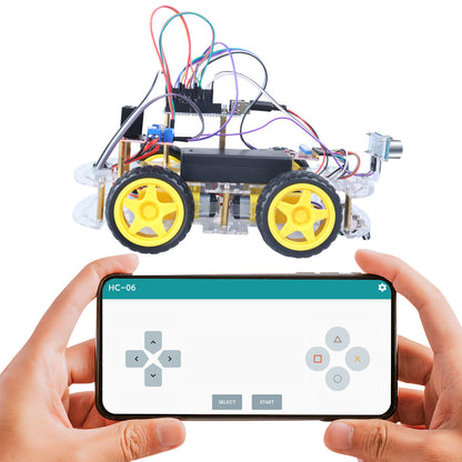 Tscinbuny ZYC0063 Smart Robot Car Kit with 4WD Wireless Control – DIY C/C++ Programmable Robotics Starter Kit for STEM Education & ArduIDE Learning