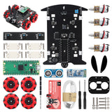 Tscinbuny ZYC0090 Smart Robot Car Kit with 4WD Mecanum Wheels & RGB Lights – Rabbit Head Tracking Programmable Robot for Arduino Projects