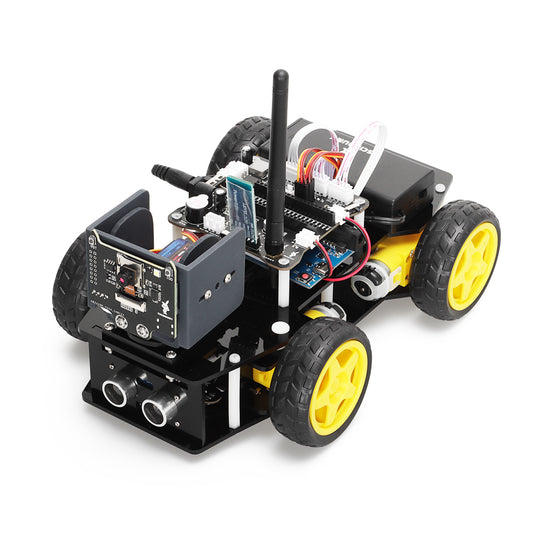 Tscinbuny ZYC0114 Smart Robot Car Kit with 4WD Ackermann Steering & ESP32 Camera – WiFi Programmable Electronics Learning Robot for Arduino Projects