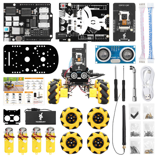 Tscinbuny ZYC0117 Smart Robot Car Kit with ESP32-CAM Module – High-Quality Programmable Educational Robotics Kit for Arduino Projects