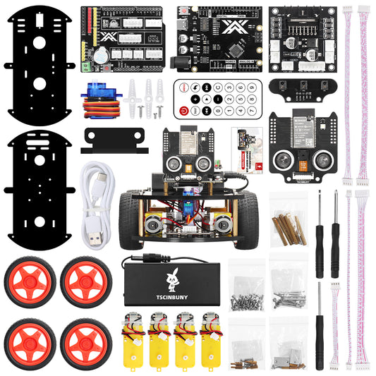 Tscinbuny ZYC0118 Smart Robot Car Kit with ESP32-CAM Development Board – Programmable Electronic Robotics Kit for Arduino Education & Maker Projects