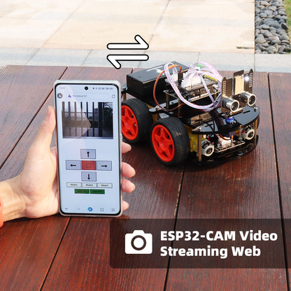 Tscinbuny ZYC0118 Smart Robot Car Kit with ESP32-CAM Development Board – Programmable Electronic Robotics Kit for Arduino Education & Maker Projects