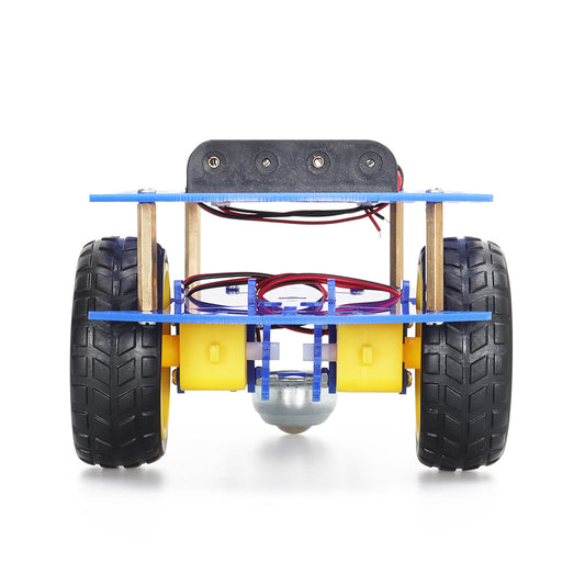 Tscinbuny ZYC0121 Smart Robot Car Kit with 2WD Acrylic Blue Chassis – DIY Accessories Set for Arduino Remote Control Car Projects
