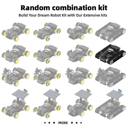 Tscinbuny ZYC0202 Smart Robot Car Kit with Crawler Wheels & Camera – ESP32-WROOM32 Programmable Robot Car for Arduino Learning Projects