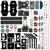 Tscinbuny ZYC0204 Smart Robot Car Kit with Track Wheels & Robotic Arm Function – ESP32-WROOM32 Development Board Robot for Arduino Learning Projects