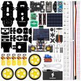 Tscinbuny ZYC0214 Smart Robot Car Kit with Ackermann Wheels & Solar Function – ESP32-WROOM32 Development Board Robot for Arduino Projects