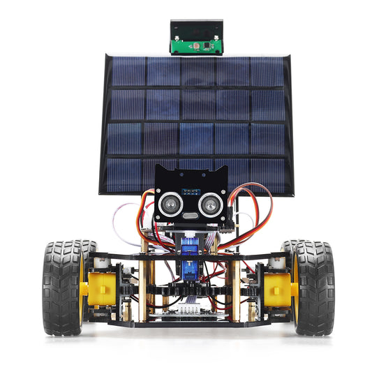 Tscinbuny ZYC0214 Smart Robot Car Kit with Ackermann Wheels & Solar Function – ESP32-WROOM32 Development Board Robot for Arduino Projects