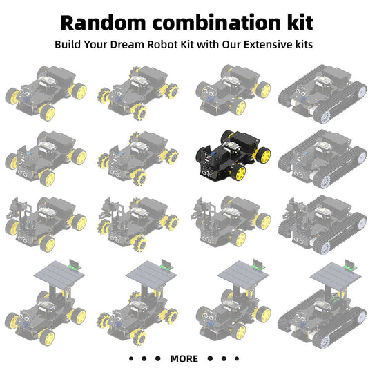 Tscinbuny ZYC0215 Smart Robot Car Kit with Wireless Ackermann Wheels – Camera Car featuring ESP32-WROOM32 Development Board for Arduino Learning