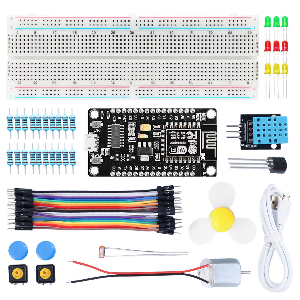 Tscinbuny ZYE0003 Starter Kit with ESP8266 IoT Development Board – Wireless WiFi Learning Kit for Arduino Programming & STEM Education