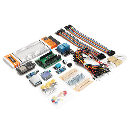 Tscinbuny ZYE0004 Starter Kit with ESP32 ESP-32S WiFi Development Board – IoT Electronic Components Kit for Arduino STEM Programmer Education