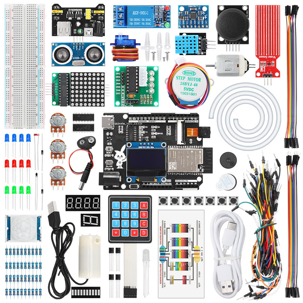 Tscinbuny ZYE0014 Starter Kit with ESP32 PLUS & OLED Display – Complete DIY STEM Electronics Kit for Kids & Arduino Education