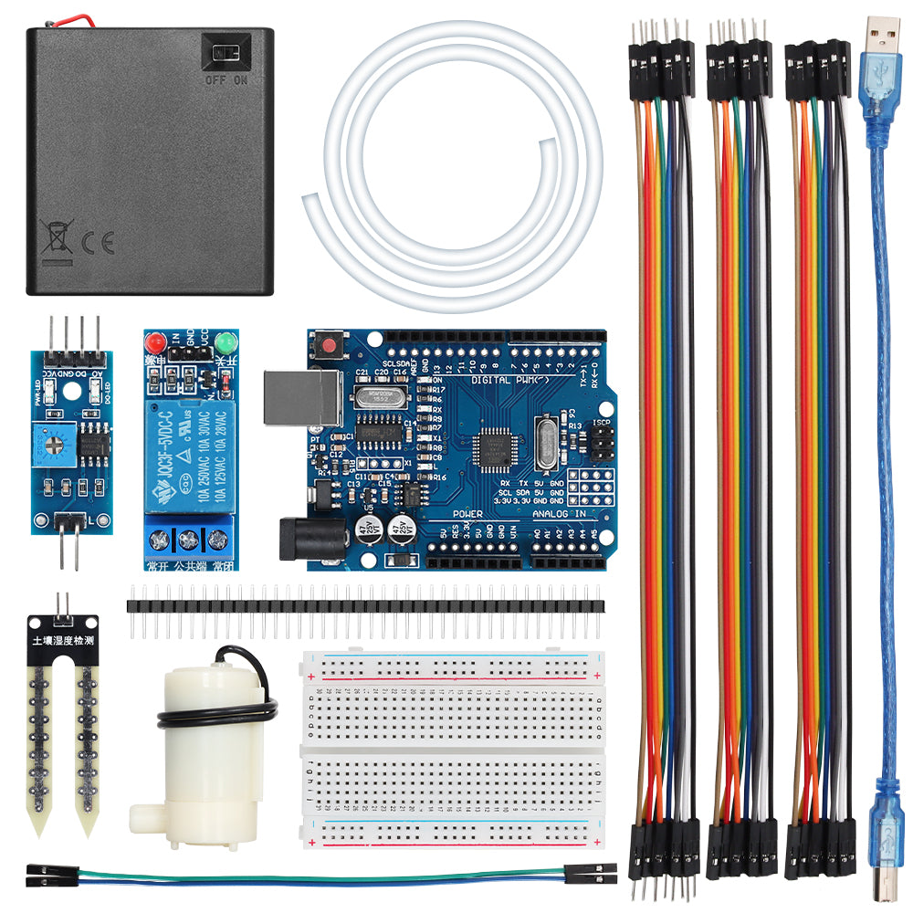 Tscinbuny ZYA0001 Starter Kit – DIY Automatic Water System Pump Kit with Electronic Modules for Arduino STEM Education & Maker Projects