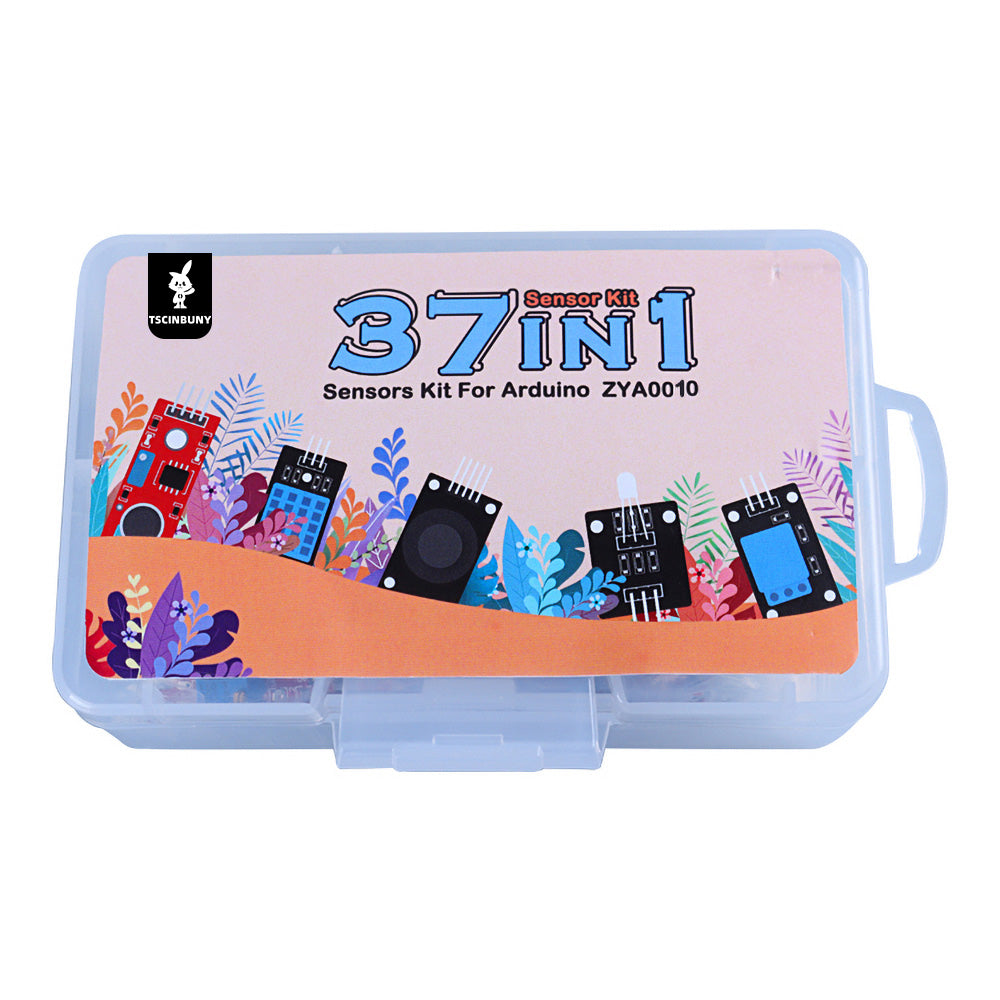 Tscinbuny ZYA0010 Starter Kit – 37-in-1 DIY Sensor Modules Learning Set for Arduino Electronics & STEM Education Projects