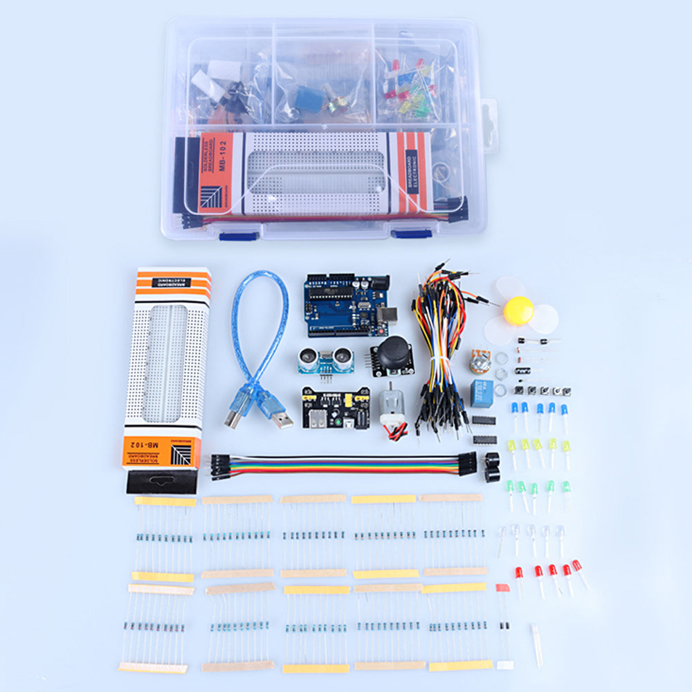 Tscinbuny ZYA0011 Starter Kit with 328 Development Board – Open-Source C++ IDE DIY Electronics Education Set for STEM Programming Projects