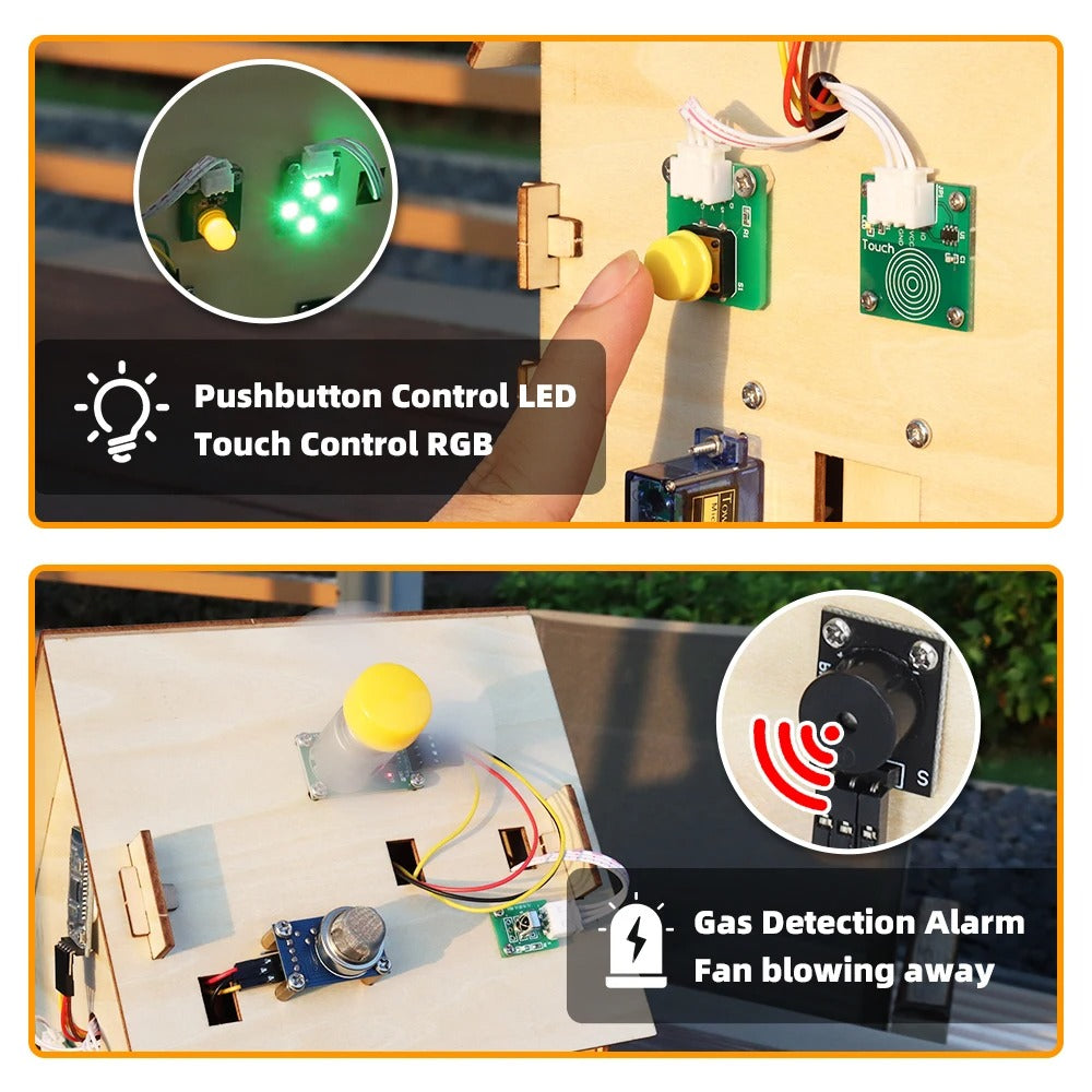 Tscinbuny ZYA0209 Starter Kit with Smart House Modules – Professional STEM Educational DIY Programming Kit for Arduino Projects