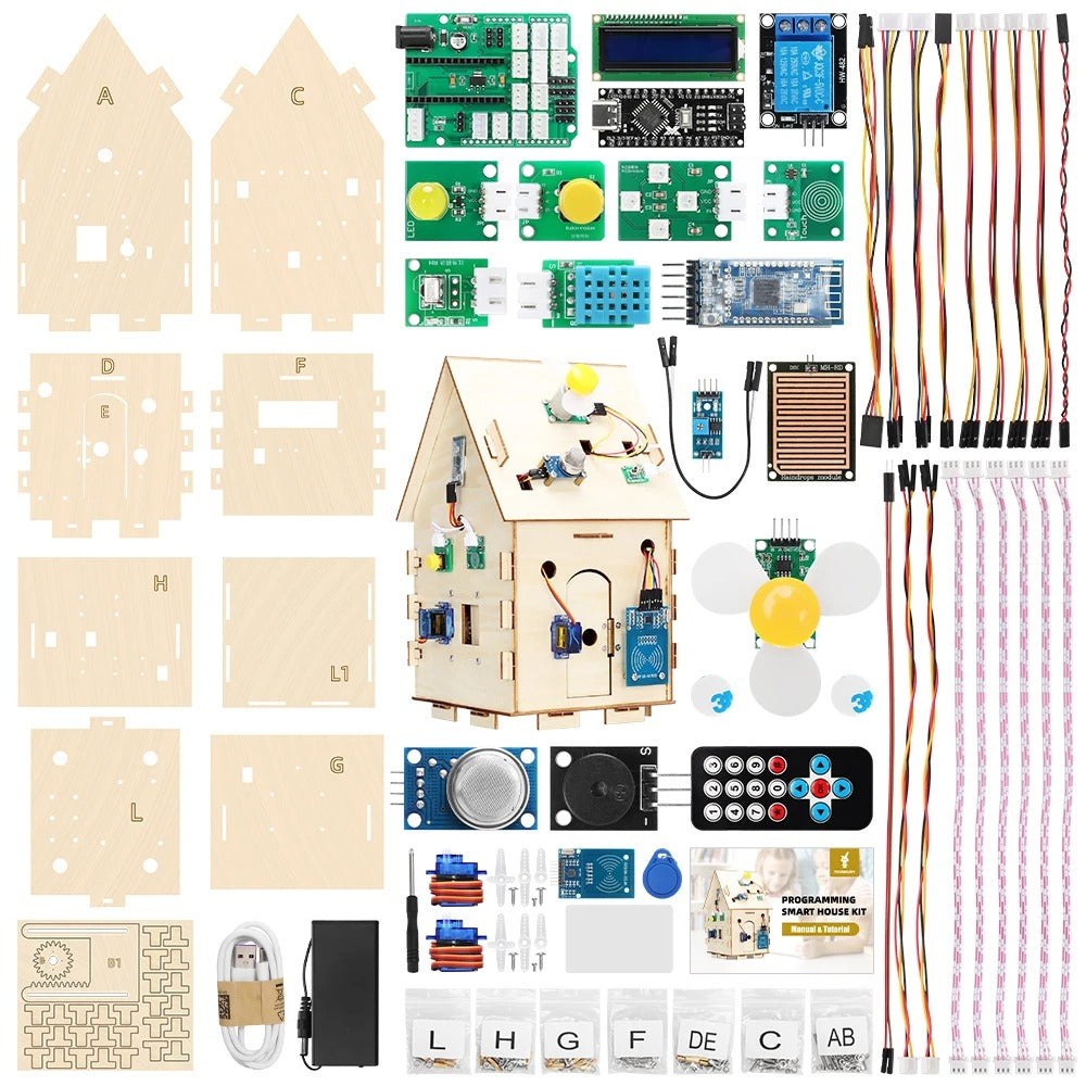 Tscinbuny ZYA0209 Starter Kit for Smart Home Projects – Professional STEM Educational DIY Programming Kit for Arduino Learning