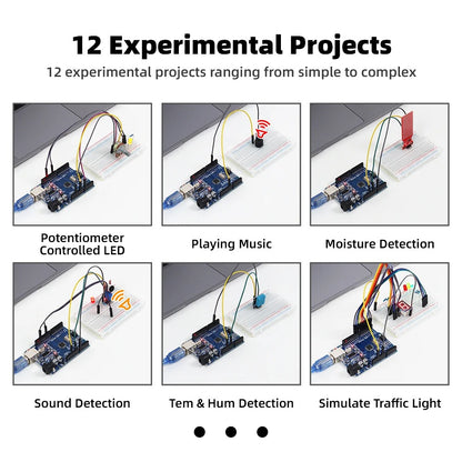 Tscinbuny ZYA0211 Starter Kit for STEM Projects & Kids Education – Basic Maker Learning Development System Educational Toy Set