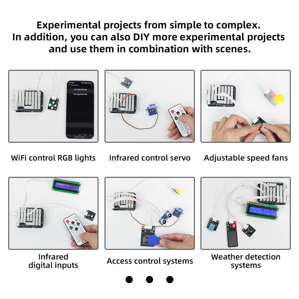 Tscinbuny ZYA0213 Starter Kit with Multiple Sensor Modules – Ultra Learning DIY Electronics & STEM Education Set for Arduino