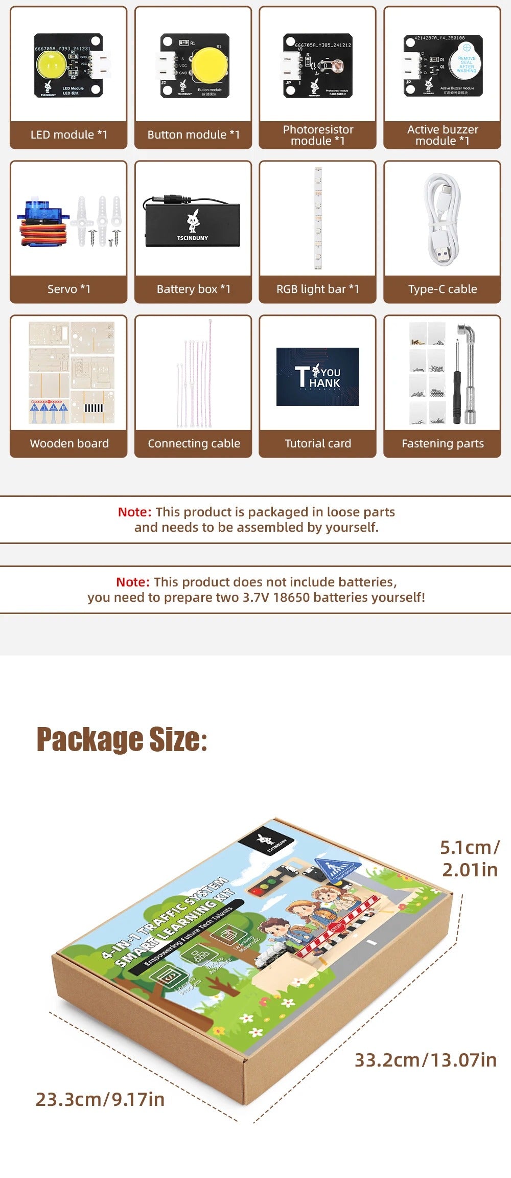Tscinbuny ZYA0238 Starter Kit for Smart Transport & Smart Home – ESP32 STEM Educational Robotics Solution for Schools & Makers