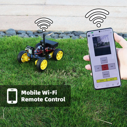 Tscinbuny ZYC0042 Smart Robot Car Kit, 4WD Programmable Robotics Kit with Line Tracing & Obstacle Avoidance for Arduino STEM Education