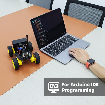Tscinbuny ZYC0042 Smart Robot Car Kit, 4WD Programmable Robotics Kit with Line Tracing & Obstacle Avoidance for Arduino STEM Education