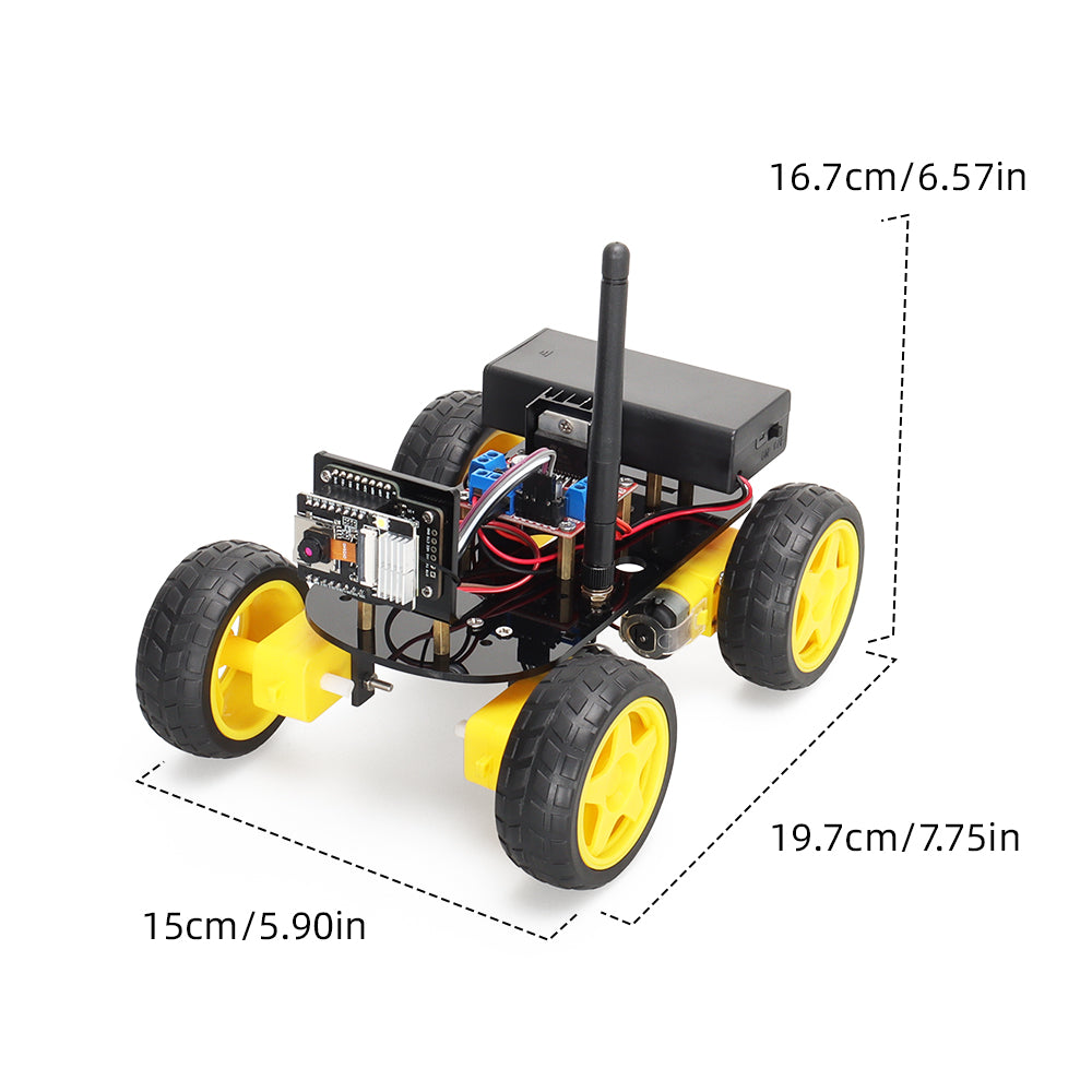 Tscinbuny ZYC0042 Smart Robot Car Kit, 4WD Programmable Robotics Kit with Line Tracing & Obstacle Avoidance for Arduino STEM Education