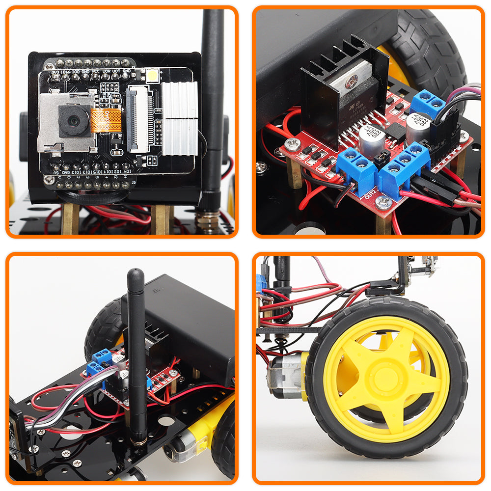Tscinbuny ZYC0042 Smart Robot Car Kit, 4WD Programmable Robotics Kit with Line Tracing & Obstacle Avoidance for Arduino STEM Education
