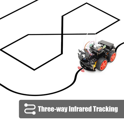 Tscinbuny ZYC0039 Smart Robot Car Kit with 4WD Drive System – Programmable STEM Educational Robot Car for Students & Arduino Projects