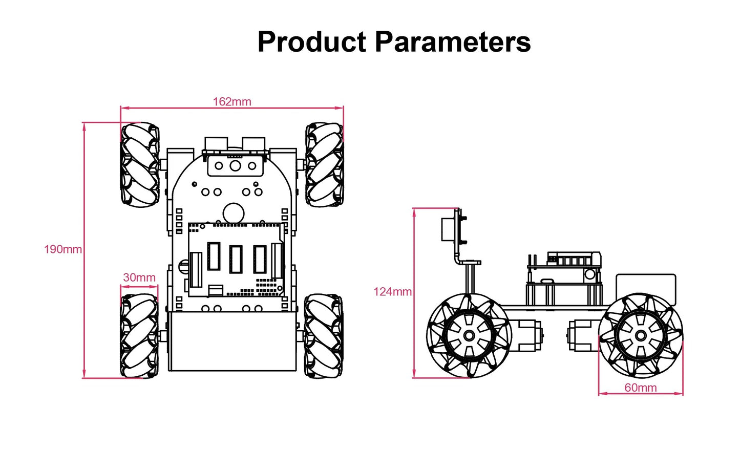 Tscinbuny ZYC0044 Smart Robot Car Kit with 4WD Mecanum Wheels – DIY Educational Robotics Starter Kit for Arduino & Maker Projects