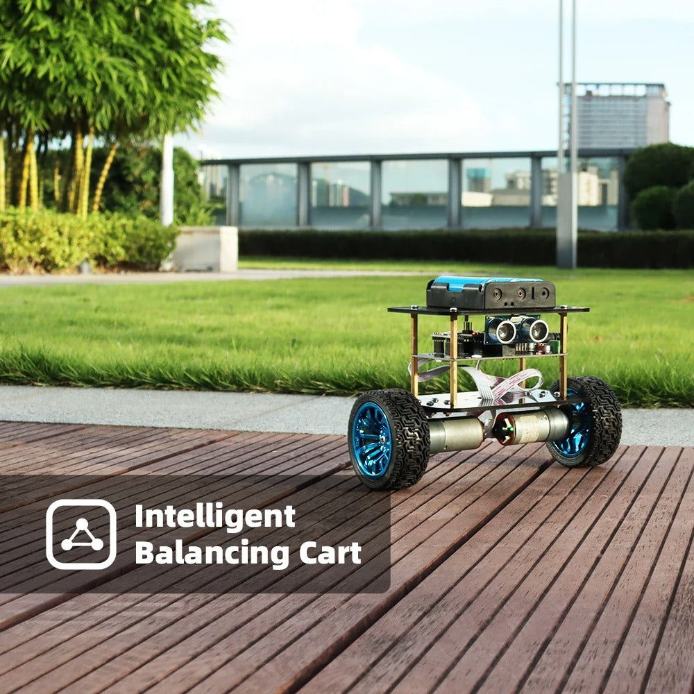 Tscinbuny ZYC0049 Smart Robot Car Kit with APP Remote Control & Ultrasonic Obstacle Avoidance – Self-Balancing Upright Robot for Development Boards