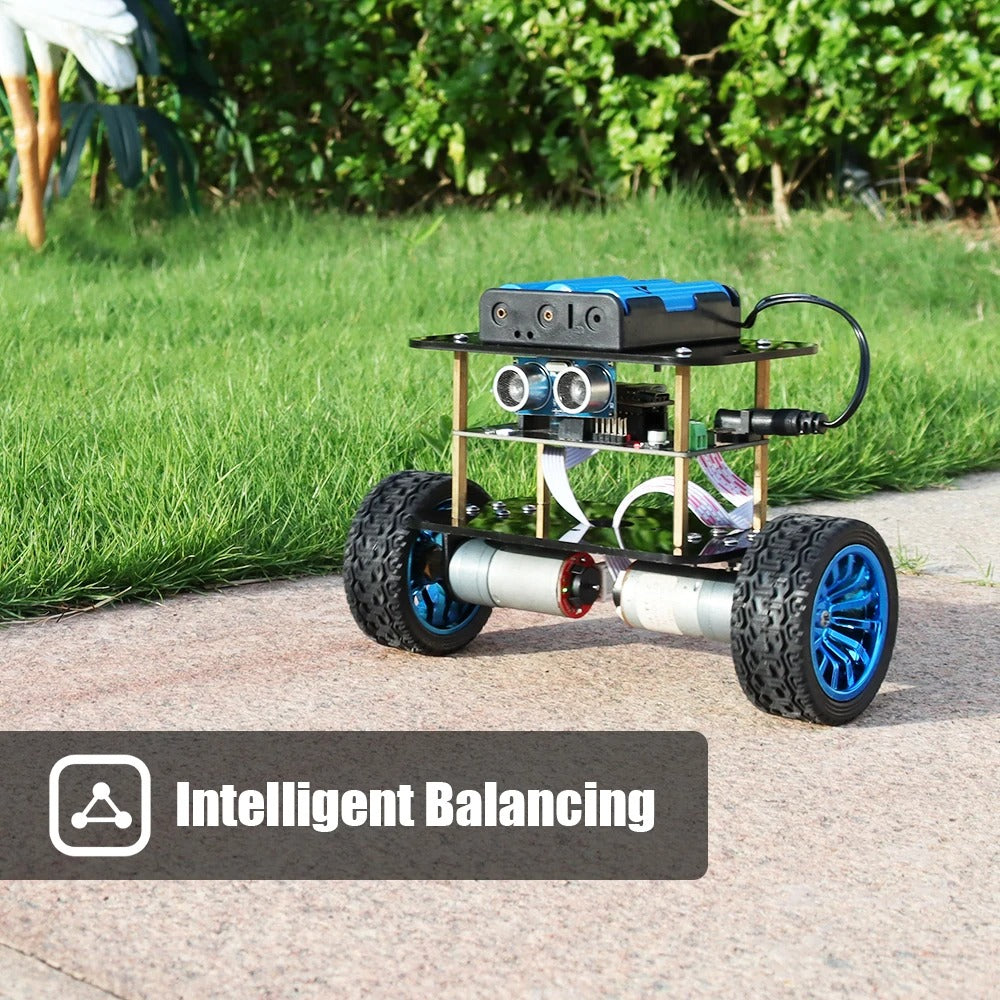 Tscinbuny ZYC0049 Smart Robot Car Kit with APP Remote Control & Ultrasonic Obstacle Avoidance – Self-Balancing Upright Robot for Development Boards