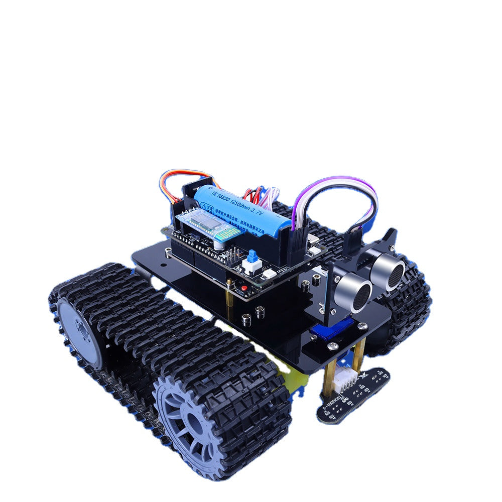 Tscinbuny ZYC0053 Smart Robot Car Kit with Crawler Tank Chassis – C++ Programmable 328 Microcontroller Robotics Starter Kit for Education Projects