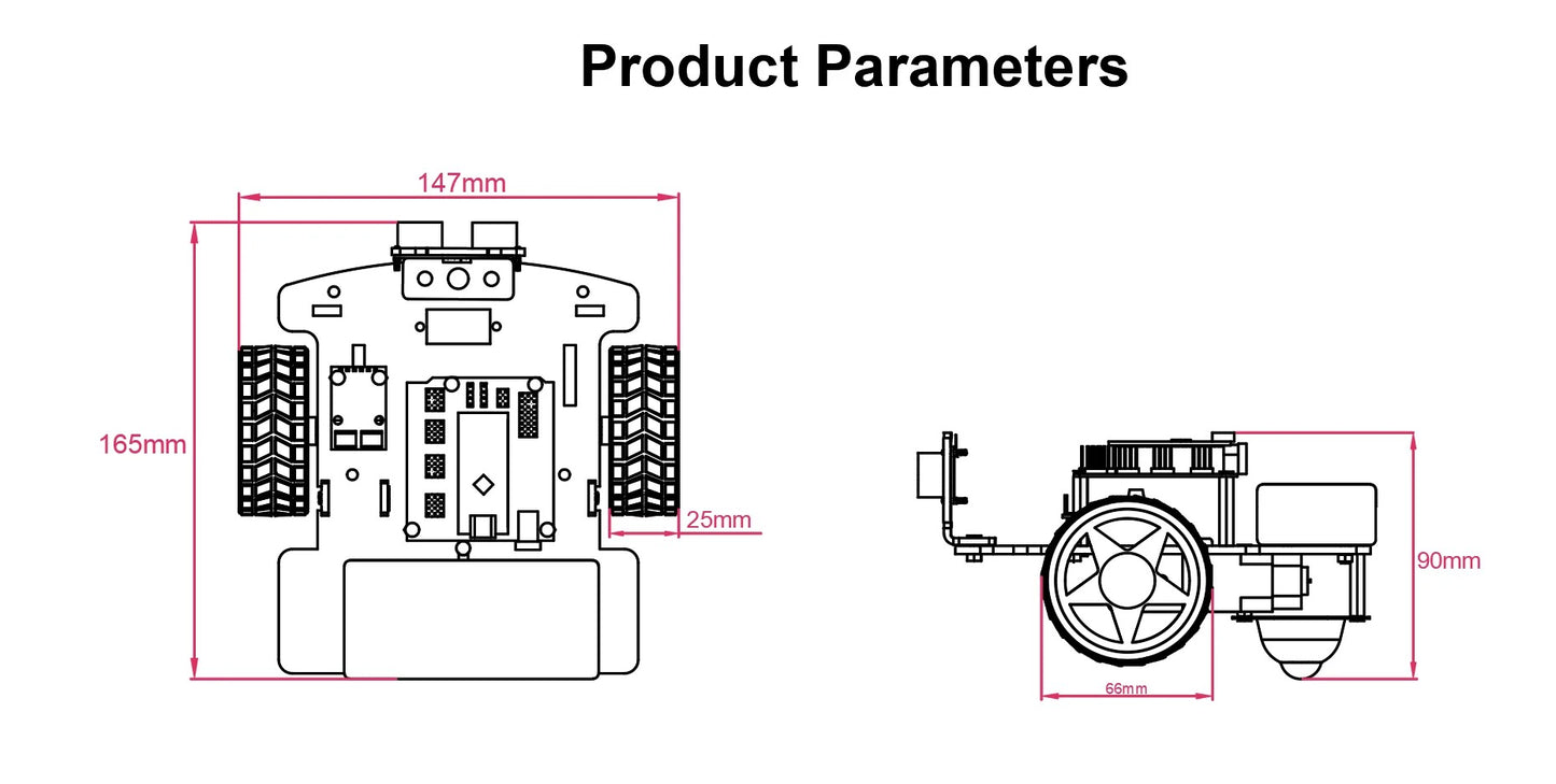 Tscinbuny ZYC0055 Smart Robot Car Kit with 2WD Ultrasonic Obstacle Avoidance – Factory Open-Source Programmable Starter Kit for Arduino Learning